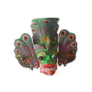 Mayura Raksha (Peacock Devil) Wooden Mask