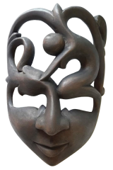 Flow of Spirit – Handcrafted Wooden Mask | Wall Hanging